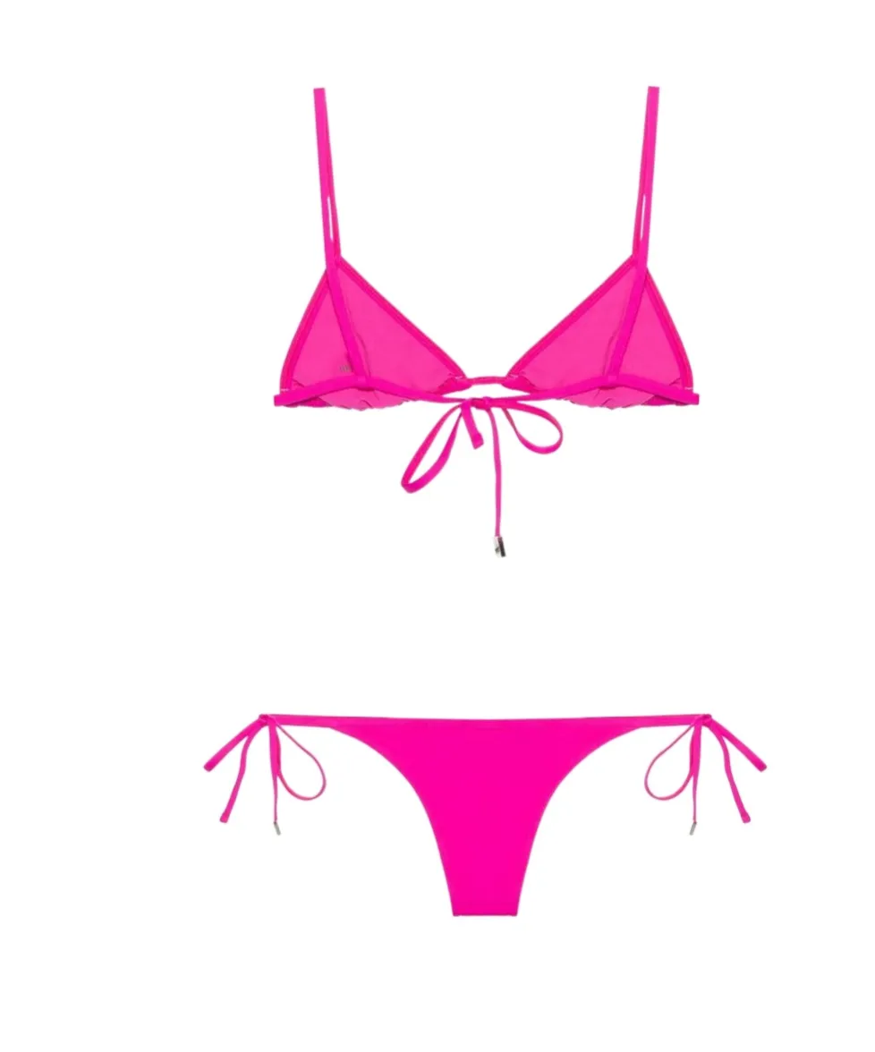 Tie-Fastened Stretch Bikini