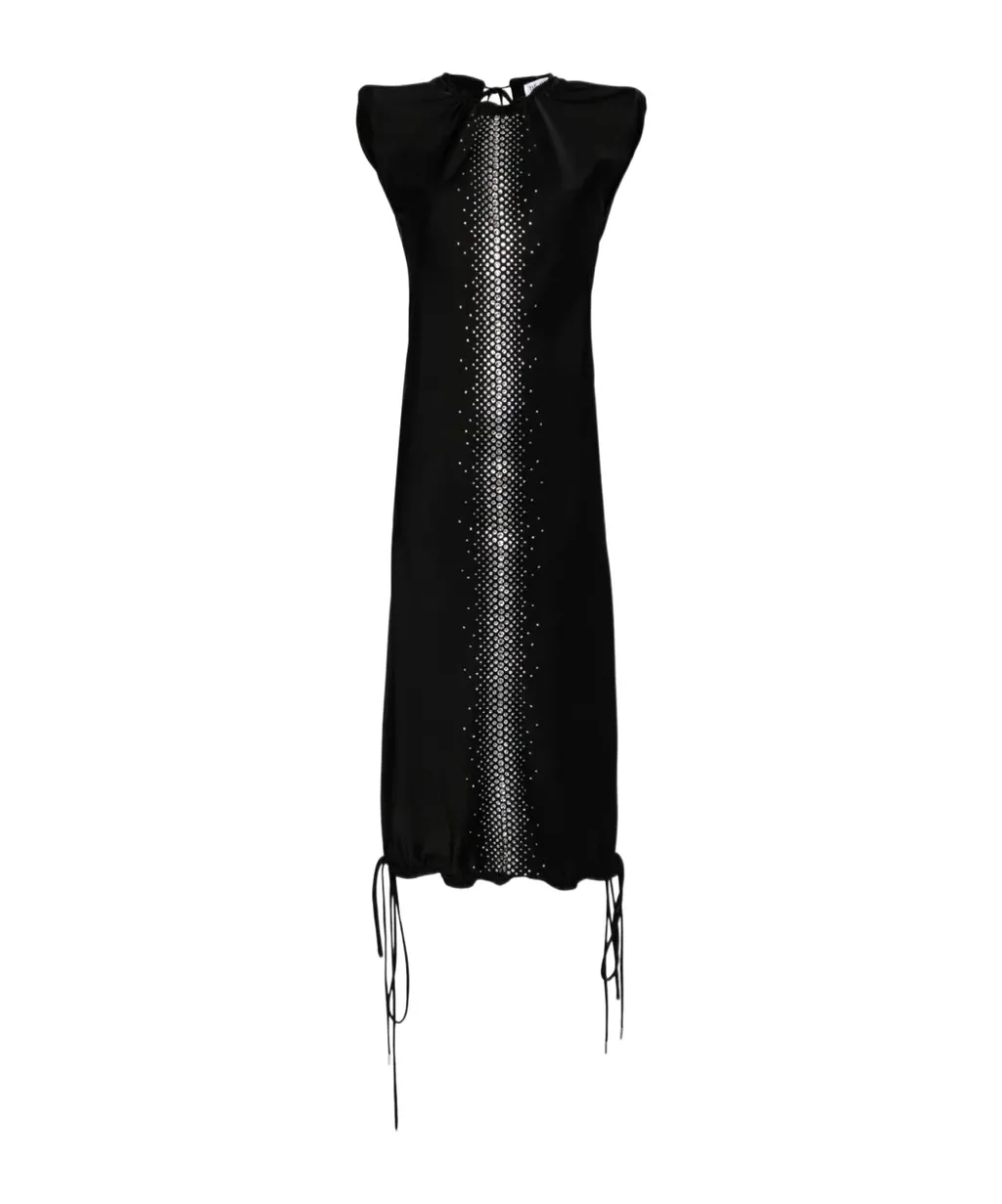 Rhinestone-Embellished Midi Dress