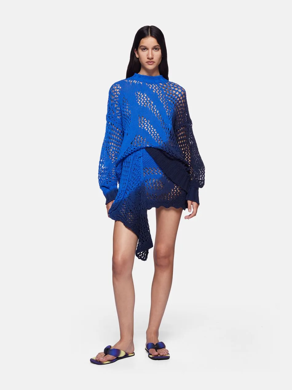 Drop Shoulder Open Knit Jumper