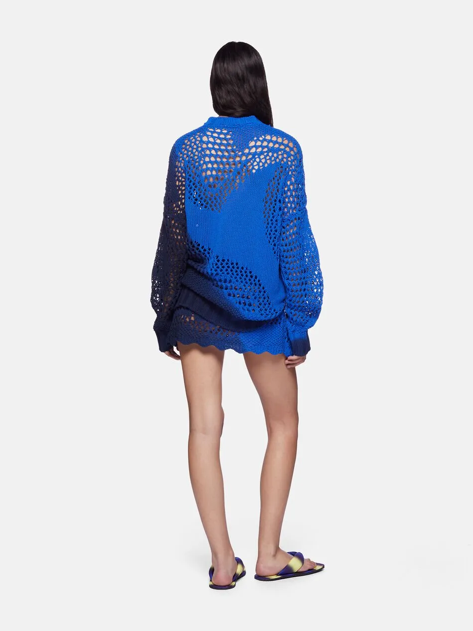 Drop Shoulder Open Knit Jumper
