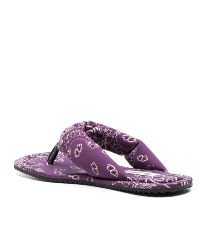 Bandana Printed Thong Strap Slides