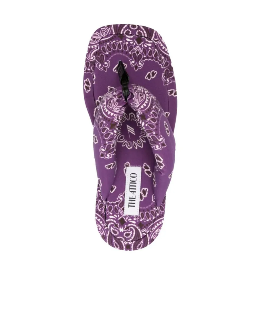 Bandana Printed Thong Strap Slides