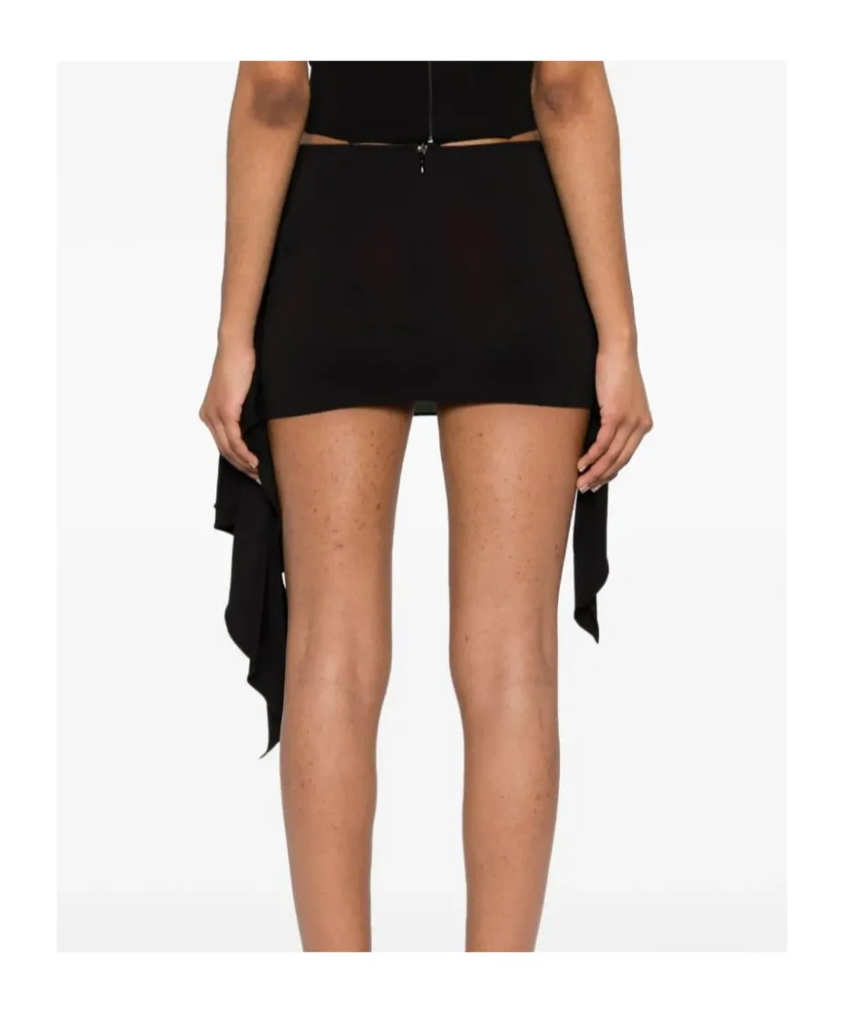 Draped Jersey Mini Skirt