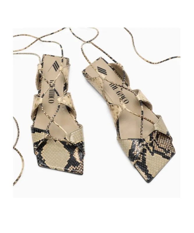 Renee Embossed Strapped Sandals