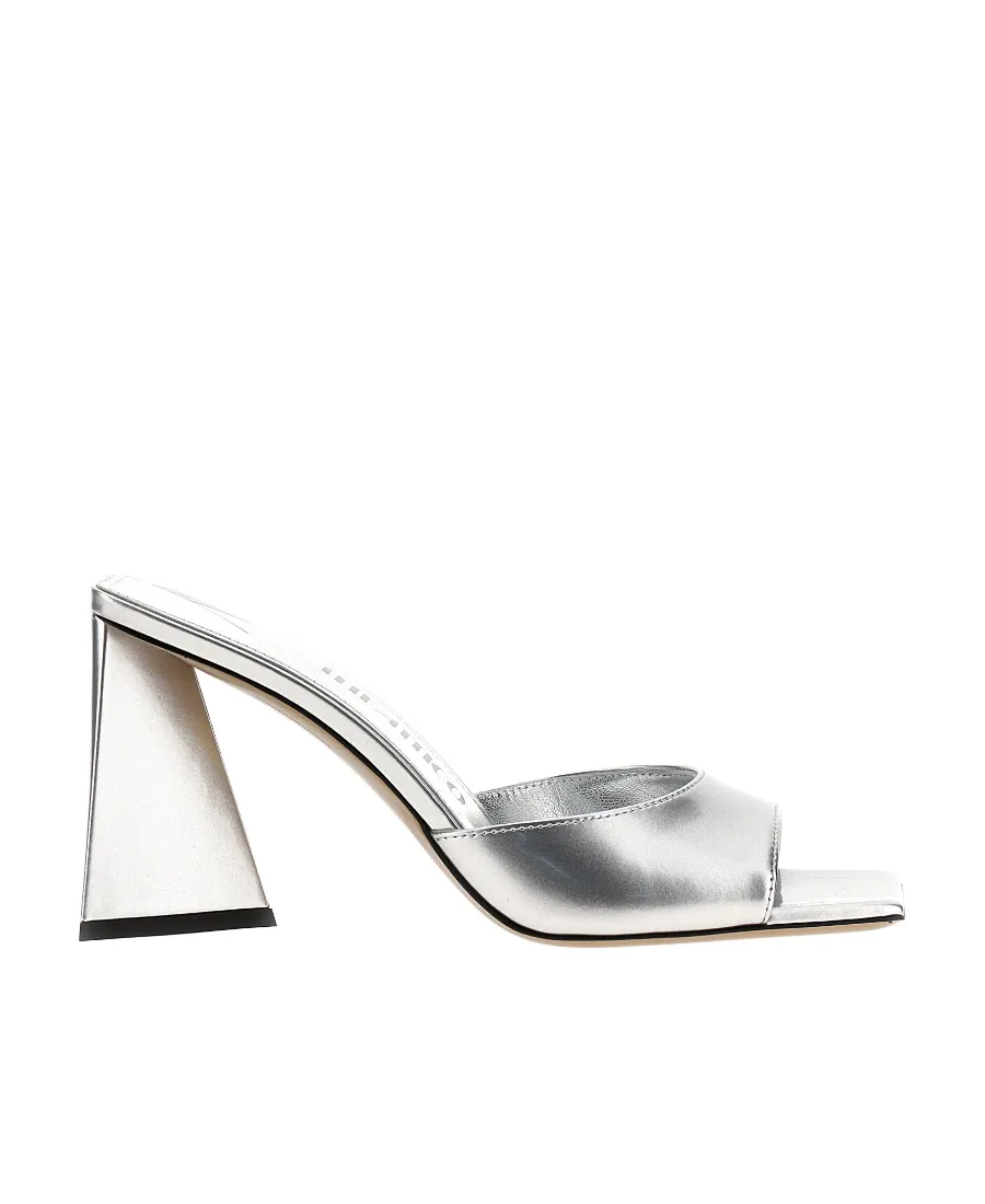 Devon Square-Toe Metallic Mules