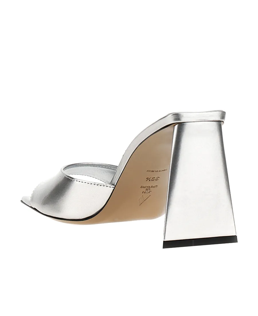 Devon Square-Toe Metallic Mules