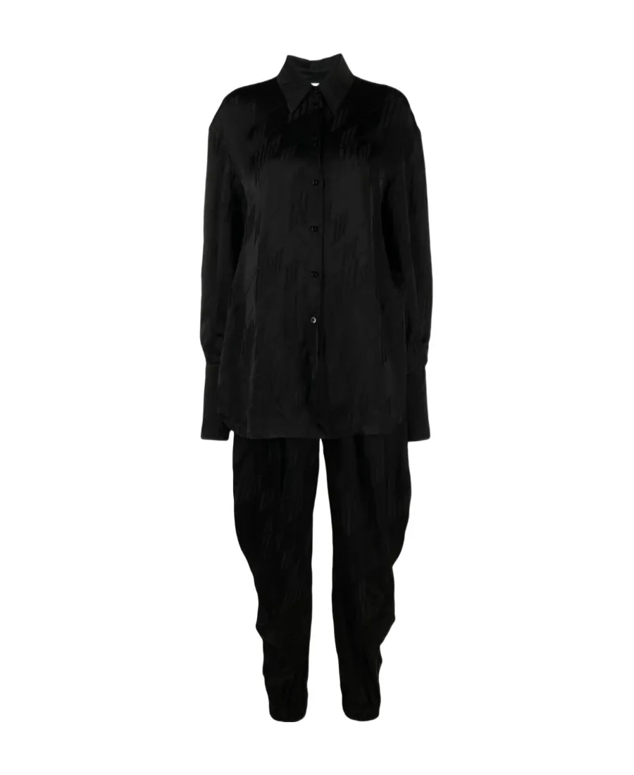 Logo Jacquard Long-Sleeved Jumpsuit