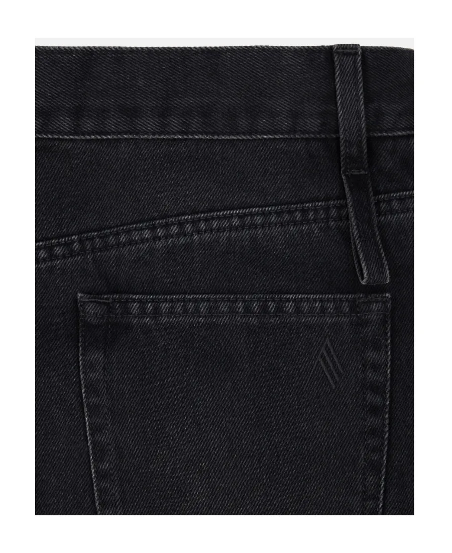 Cut-Out Mid-Rise Denim Skirt