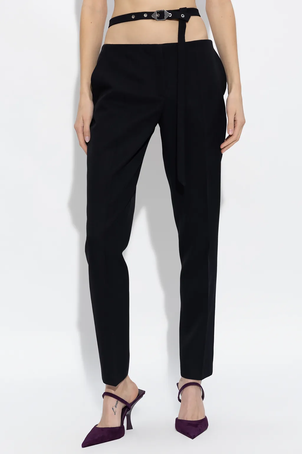 Cut-Out Detailed Trousers