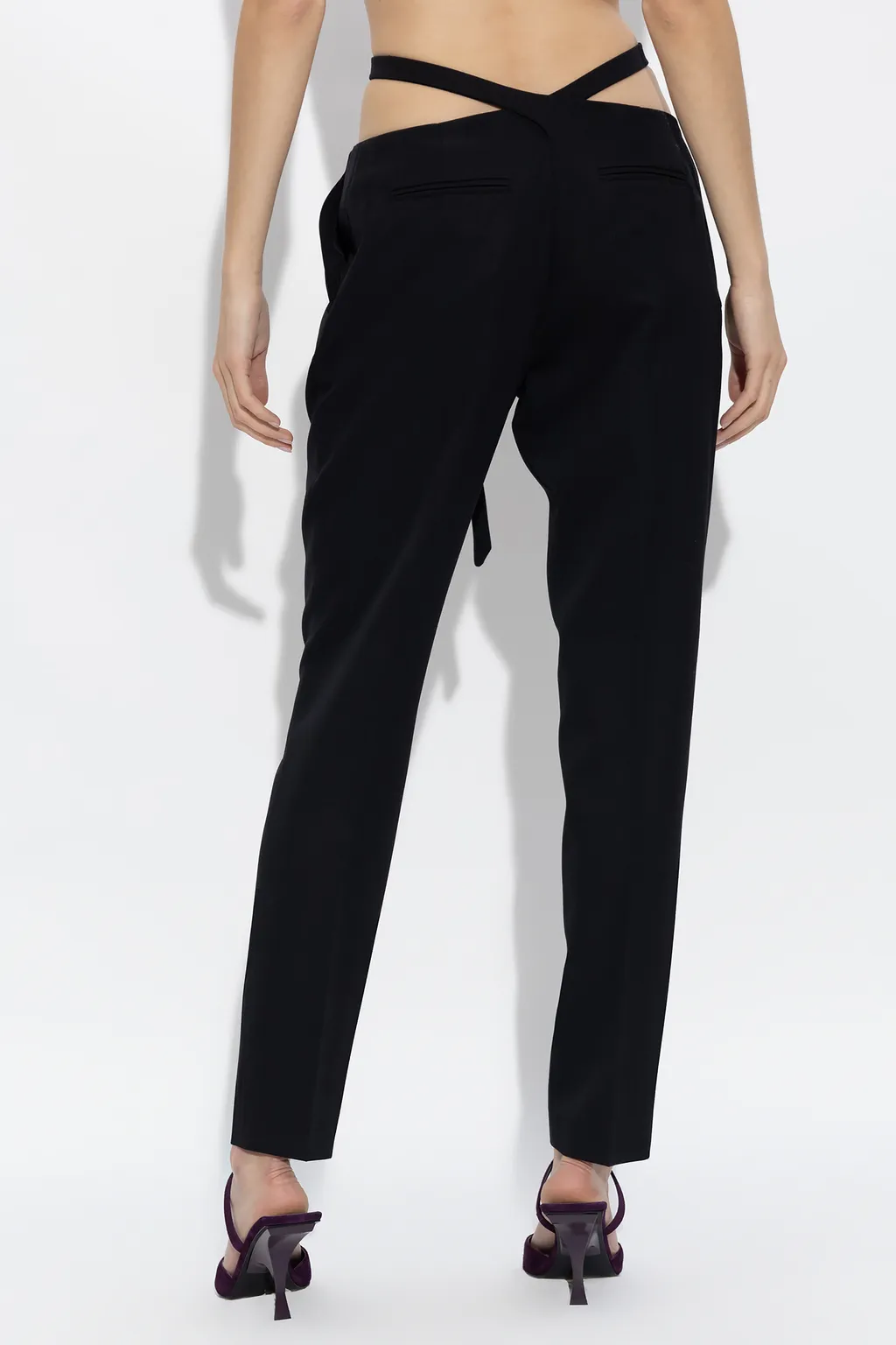 Cut-Out Detailed Trousers