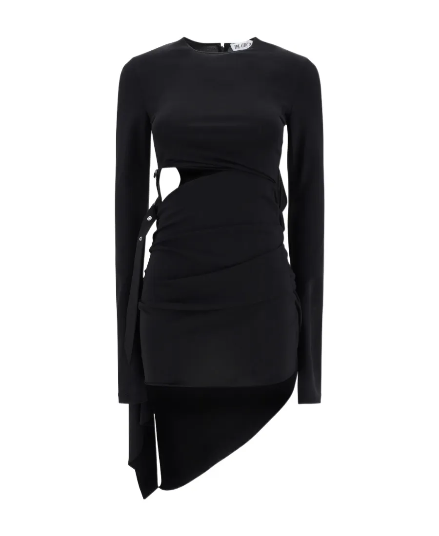 Cut-Out Detailed Asymmetric Mini Dress