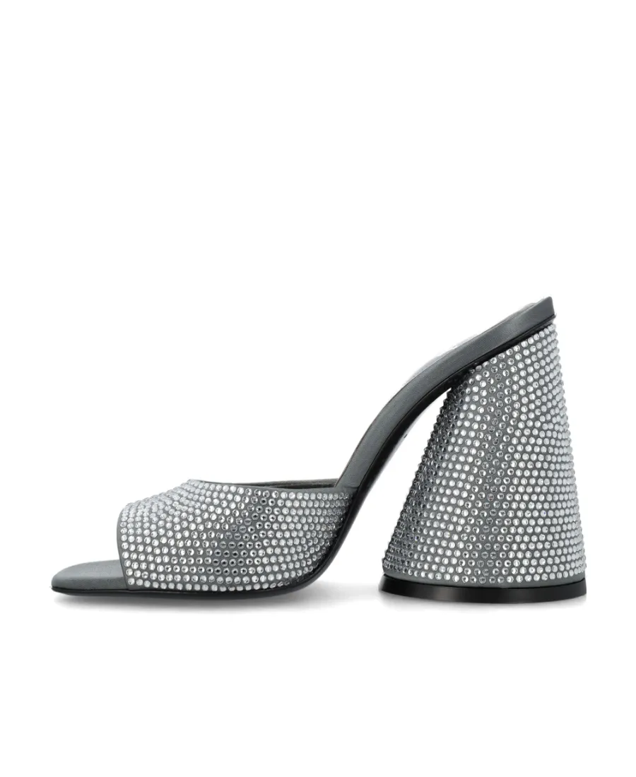 Square-Headed High-Heeled Sandals