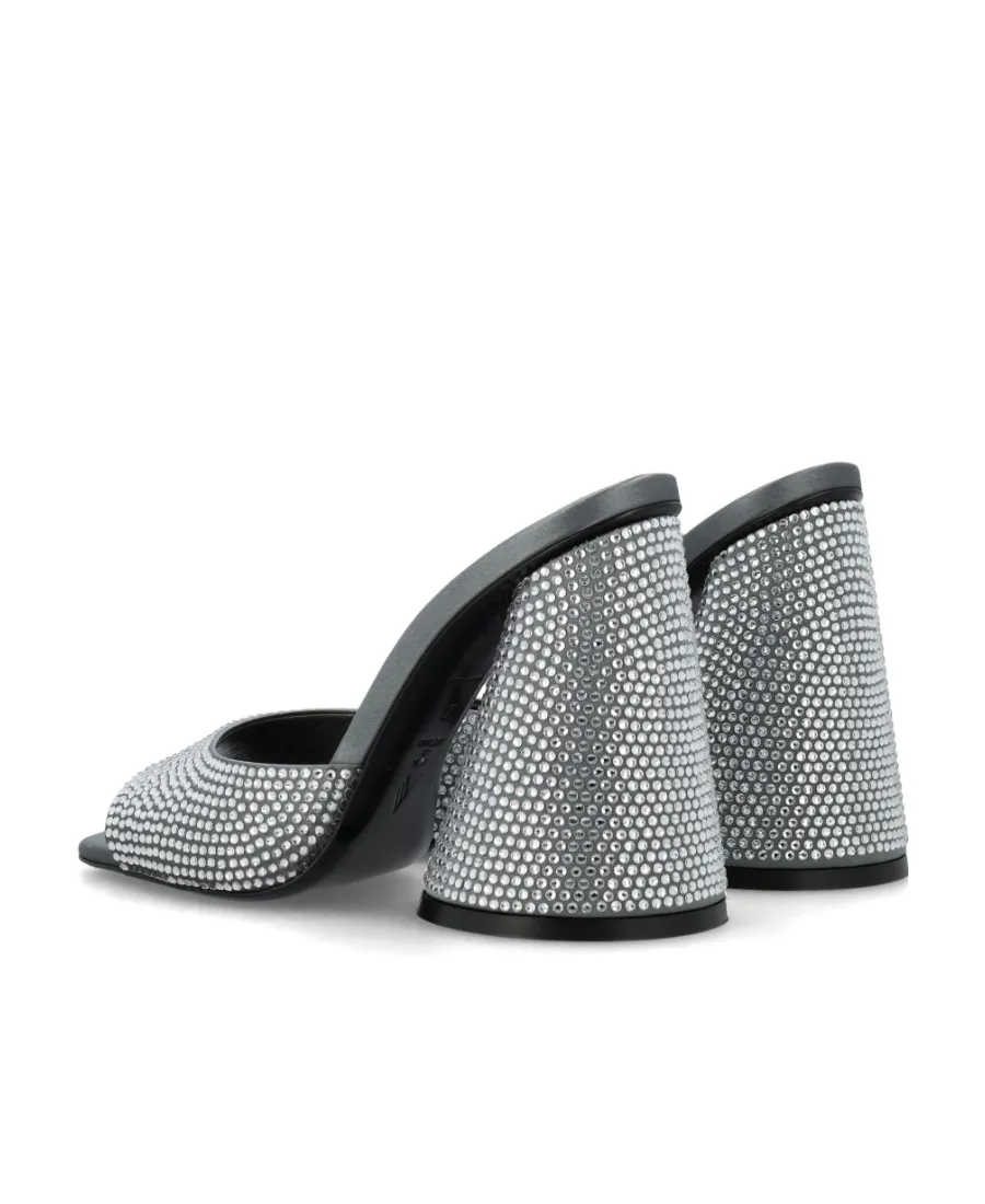 Square-Headed High-Heeled Sandals