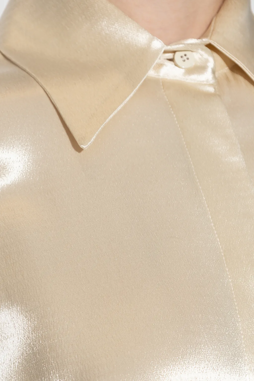 Charla Drop Shoulder Satin Shirt Dress