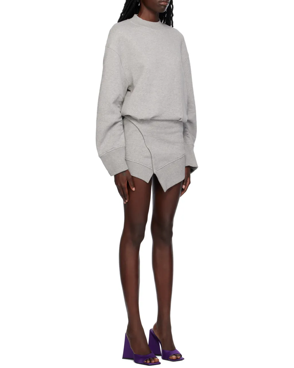 Ivory Long Sleeved Mini Dress