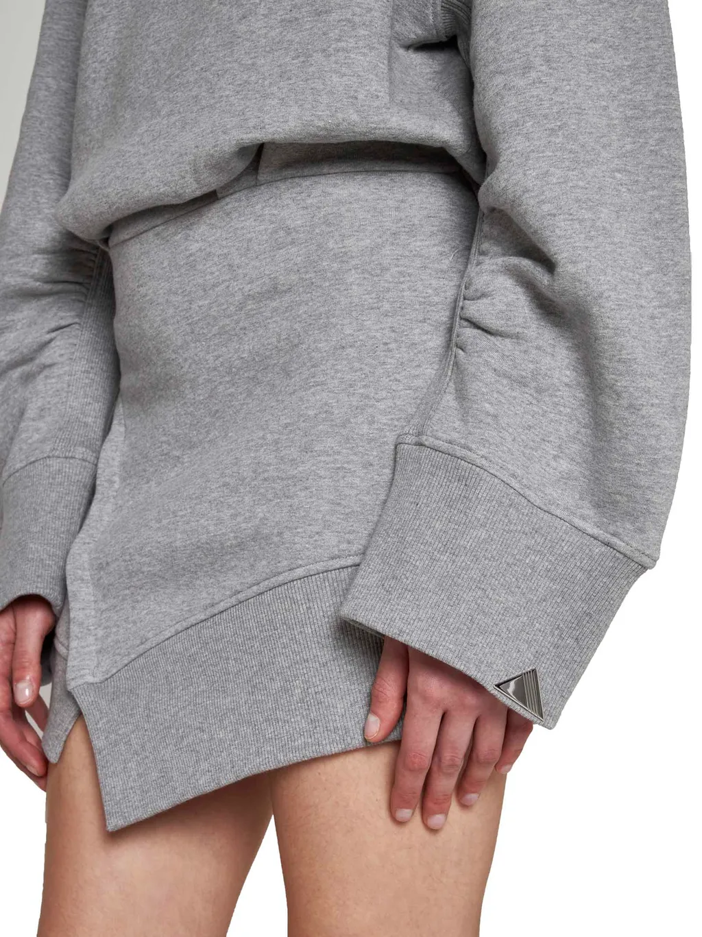 Ivory Long Sleeved Mini Dress
