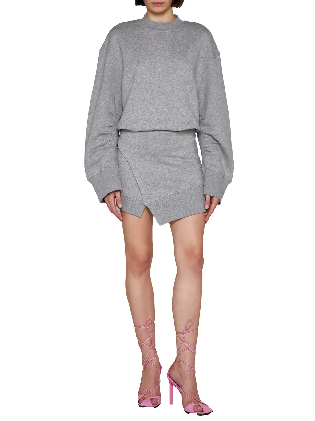 Ivory Long Sleeved Mini Dress