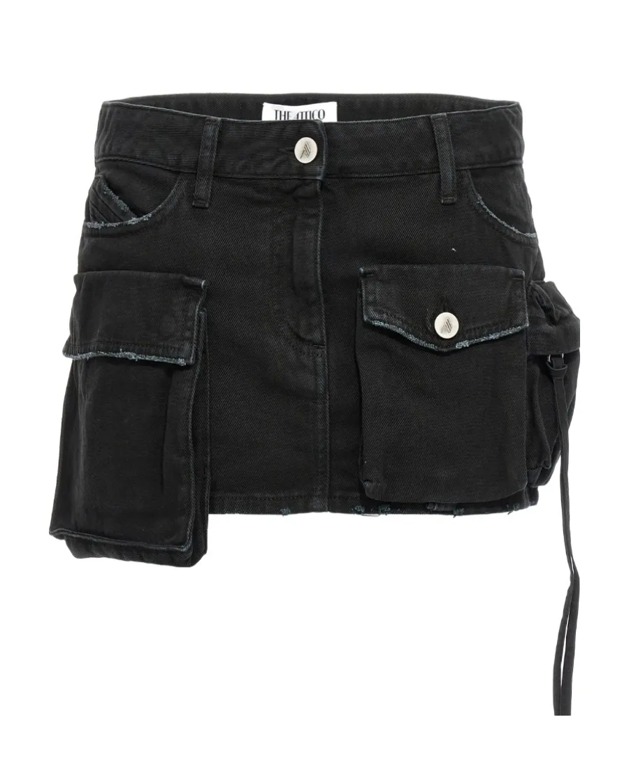 Fay Low-Rise Denim Miniskirt