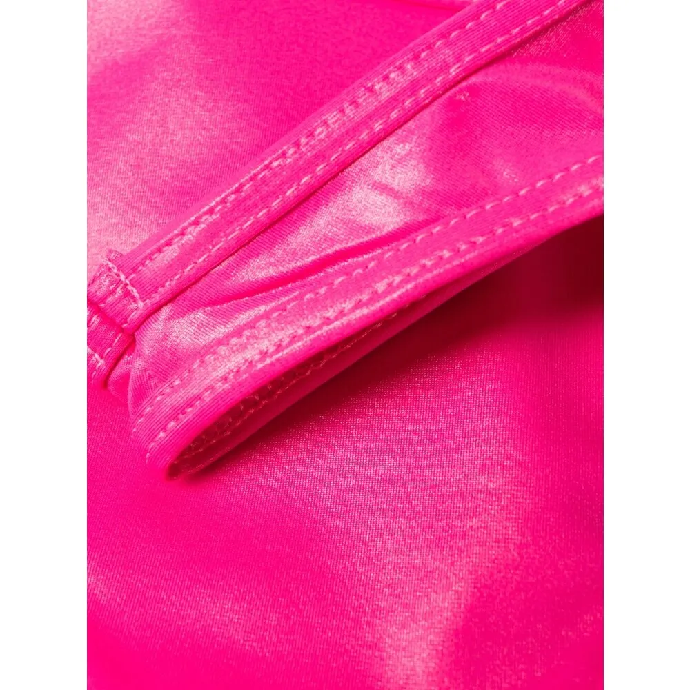 High-Shine Crossover-Strap Bikini Set