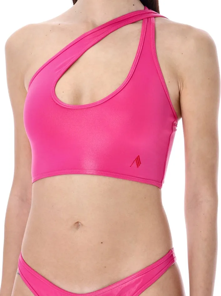 High-Shine Crossover-Strap Bikini Set