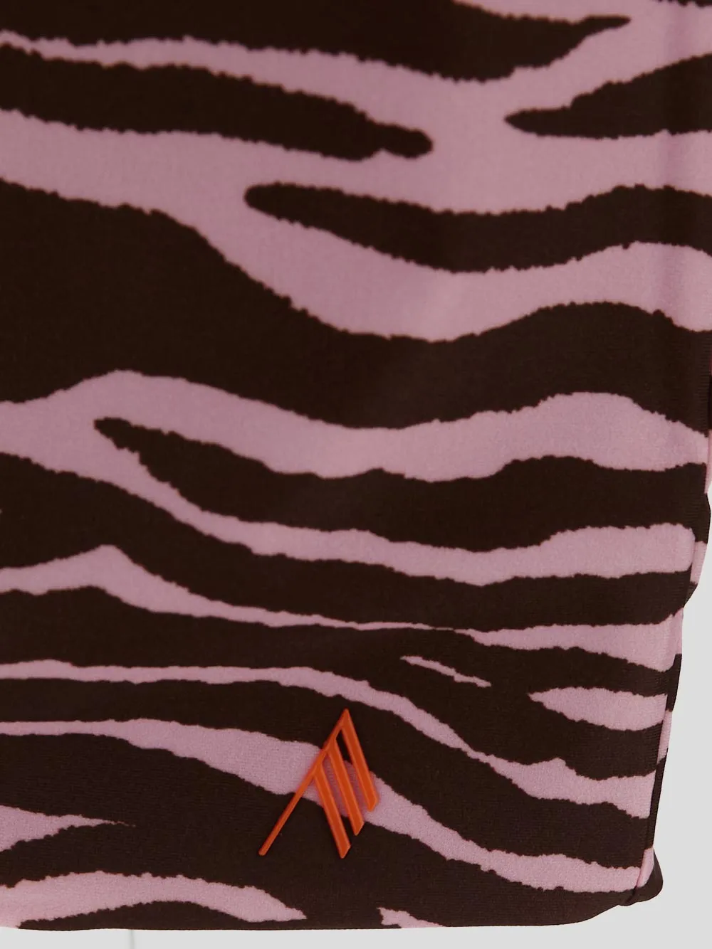 Zebra-Printed High-Waist Midi Skirt