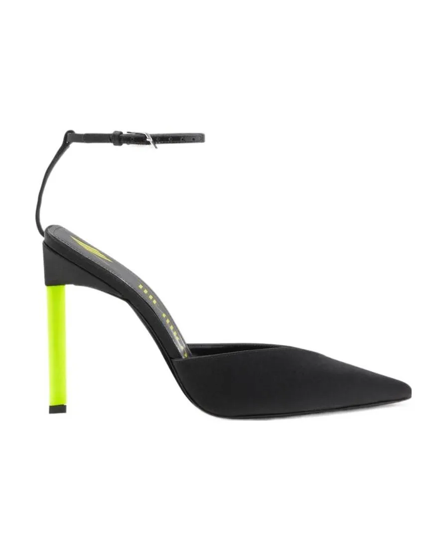 Perine Contrasting Heel Pointed Toe Pumps