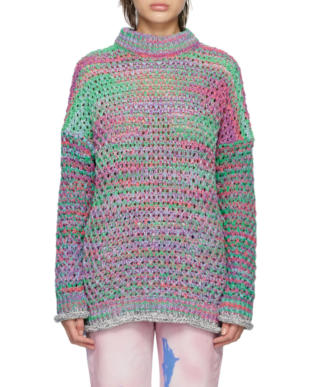 Crewneck Openwork Sweater