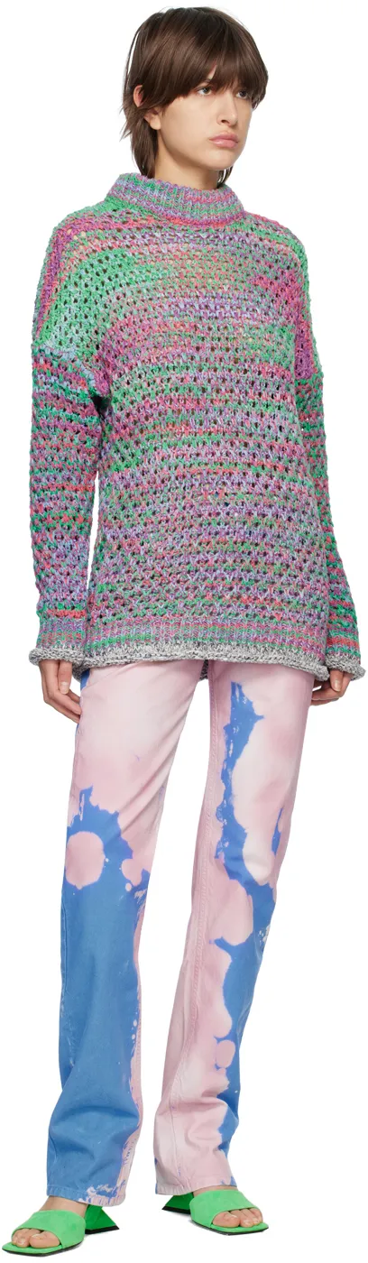 Crewneck Openwork Sweater