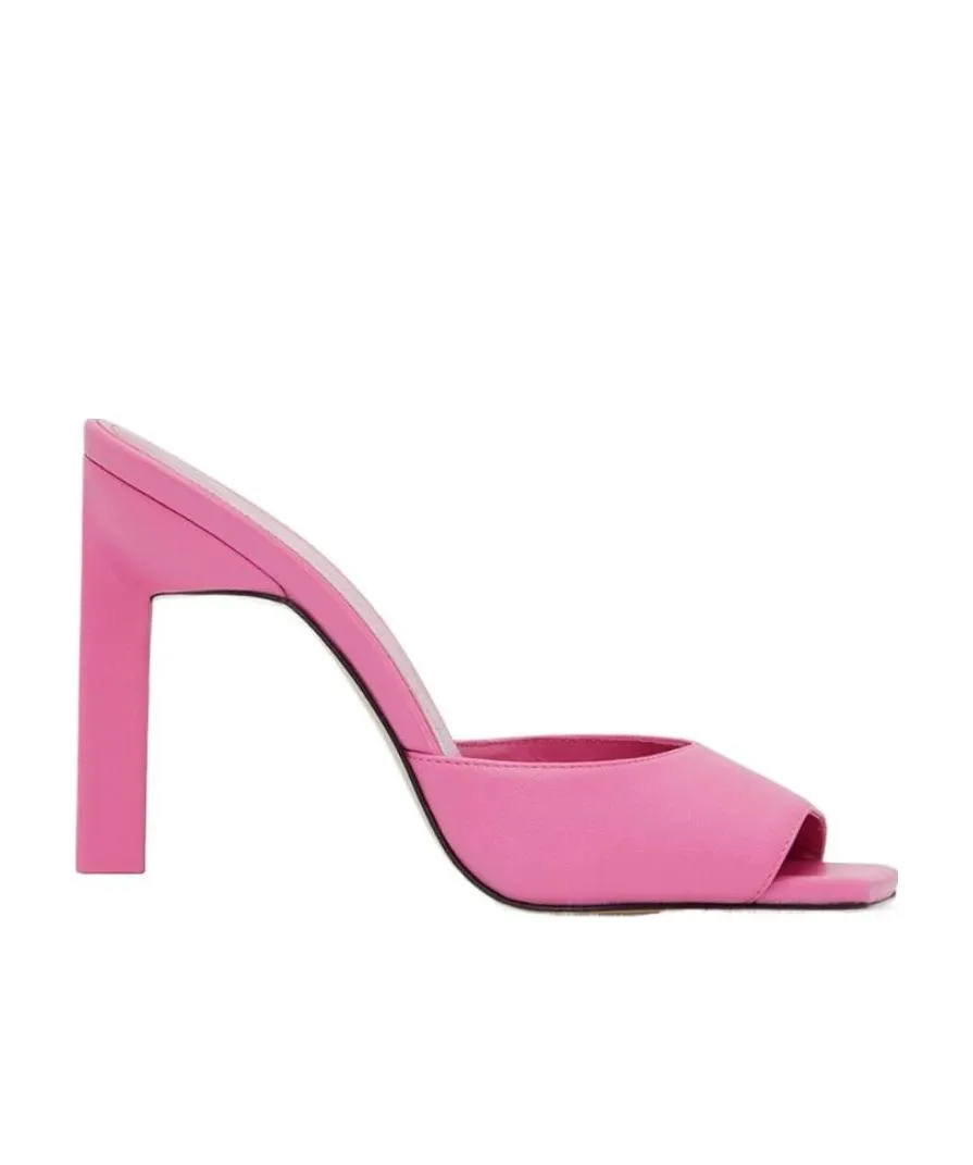 Anais Open-Toe Leather Mules