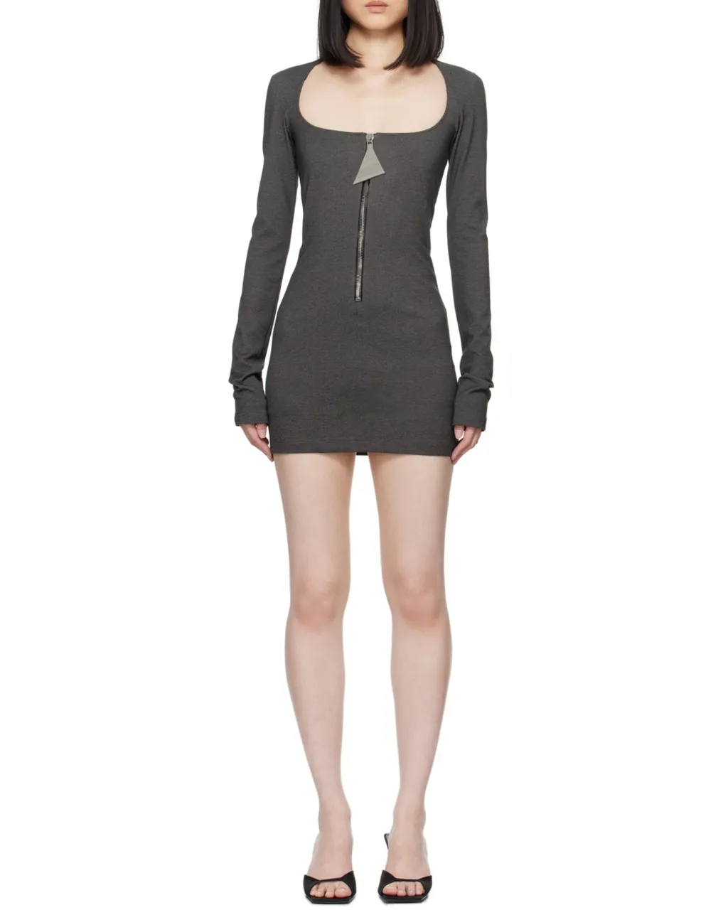 Scoop-Neck Midi Jersey Dress