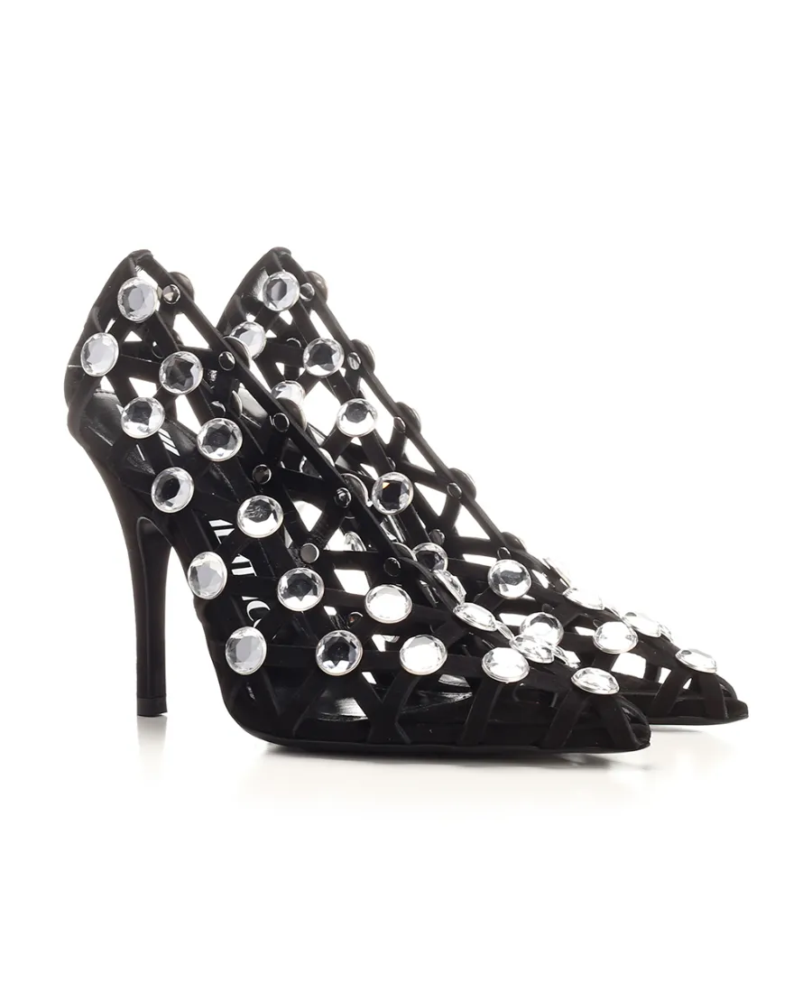 Embellished Pointed-Toe Pumps