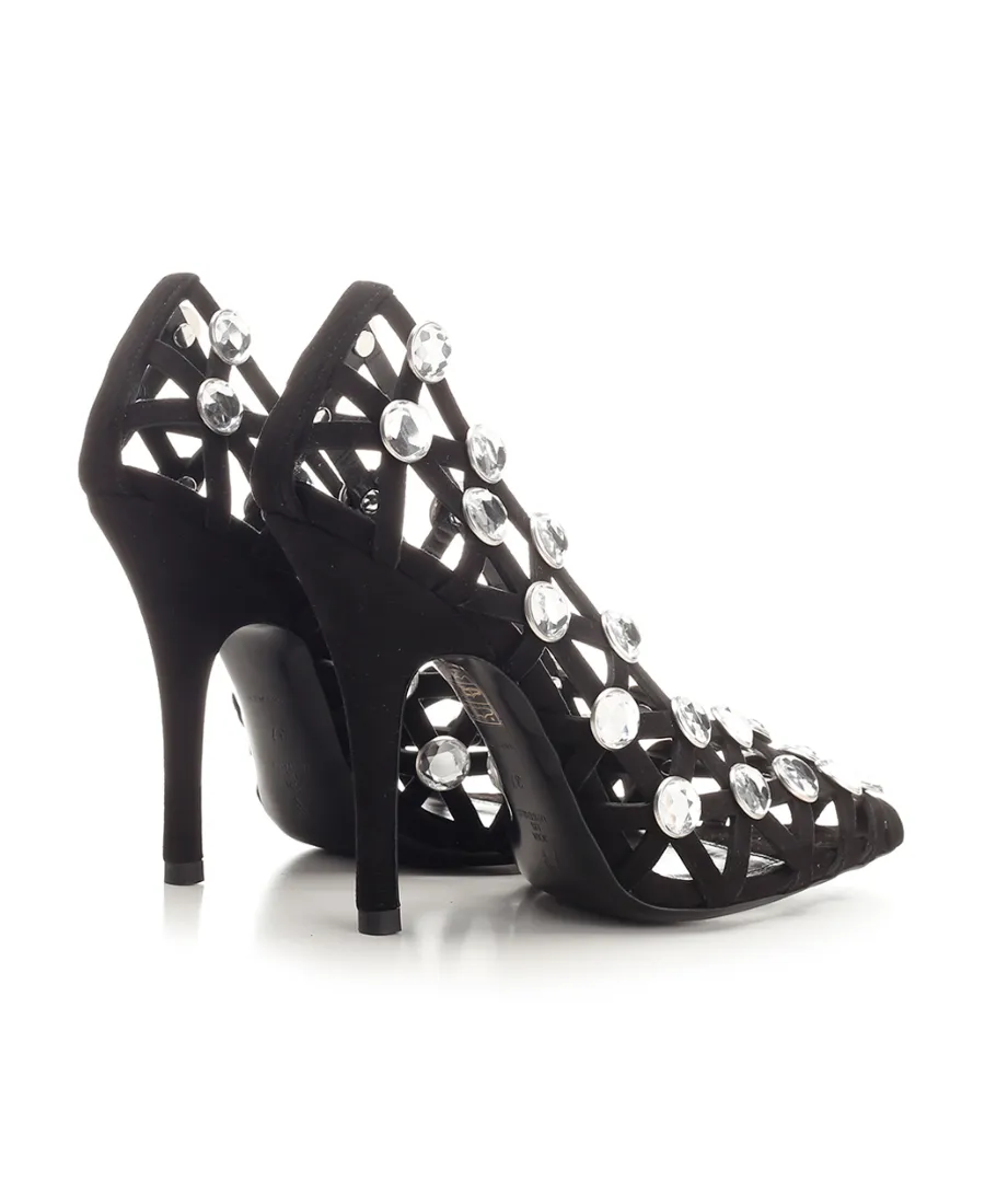 Embellished Pointed-Toe Pumps