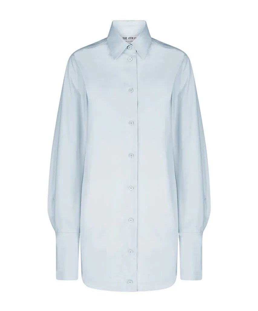 Long-Sleeved Mini Shirt Dress