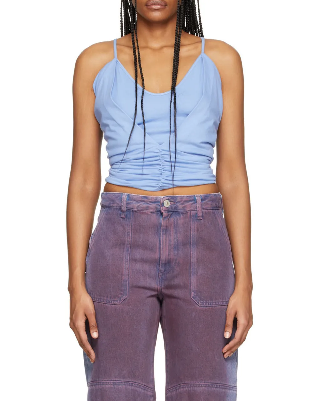 Layered Gathered Vest Top