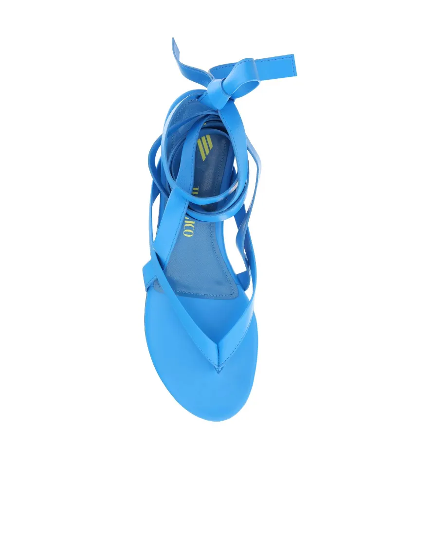 Lace-Up Flat Sandals