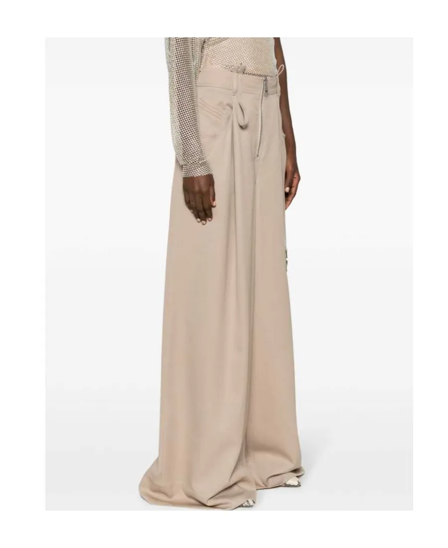 Wide-Leg Pleated Trousers
