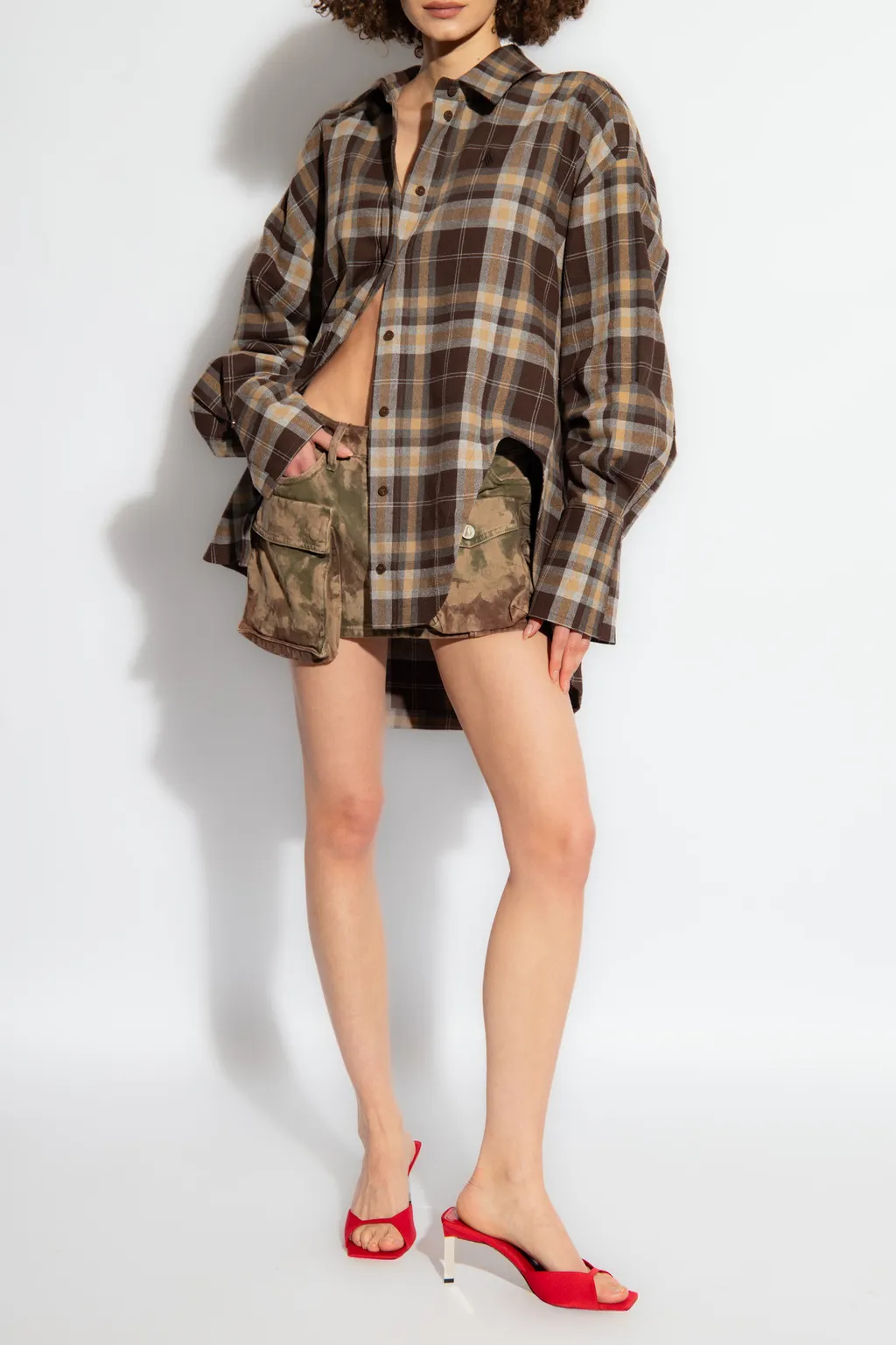 Fay Camouflage Printed Mini Skirt