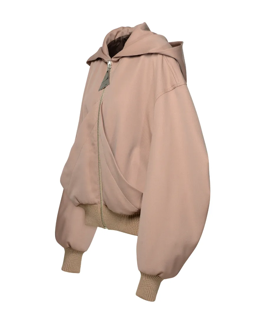 Hooded Zip-Up Bomber Jacket