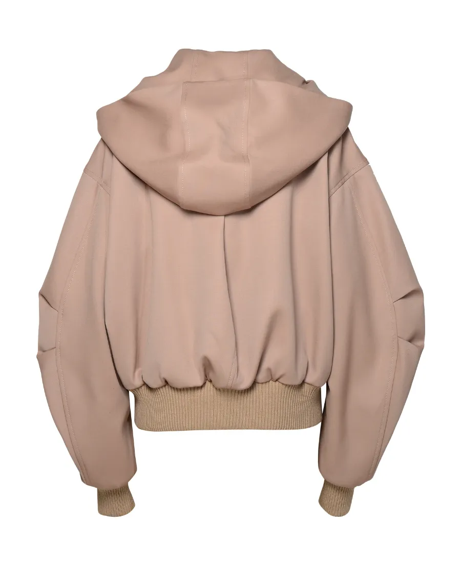 Hooded Zip-Up Bomber Jacket