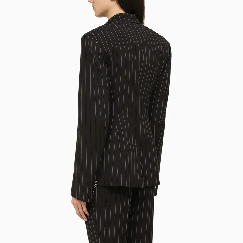 Single Breasted Striped Tailored Blazer