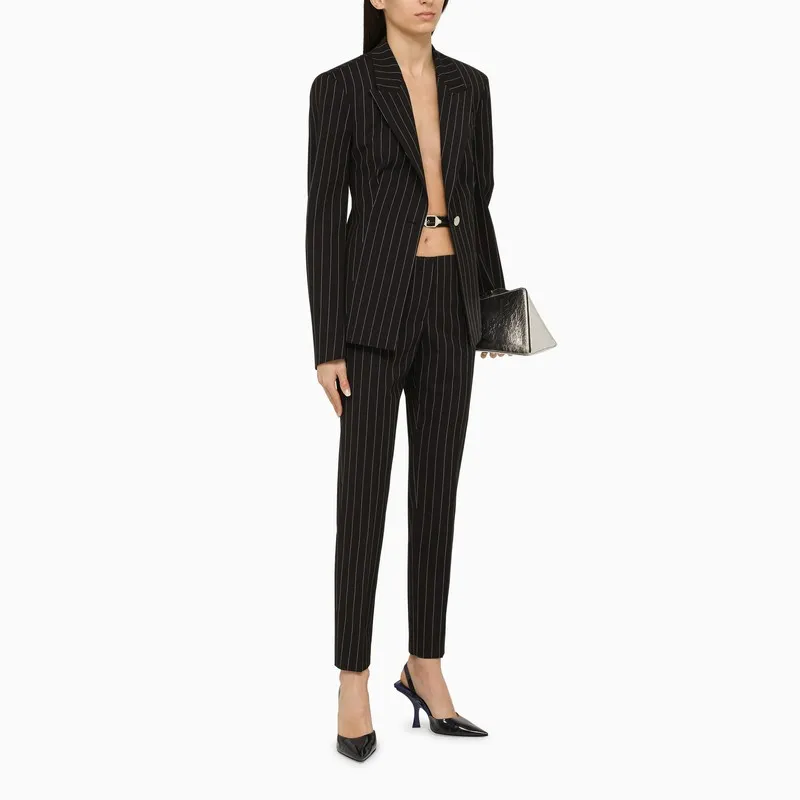 Single Breasted Striped Tailored Blazer