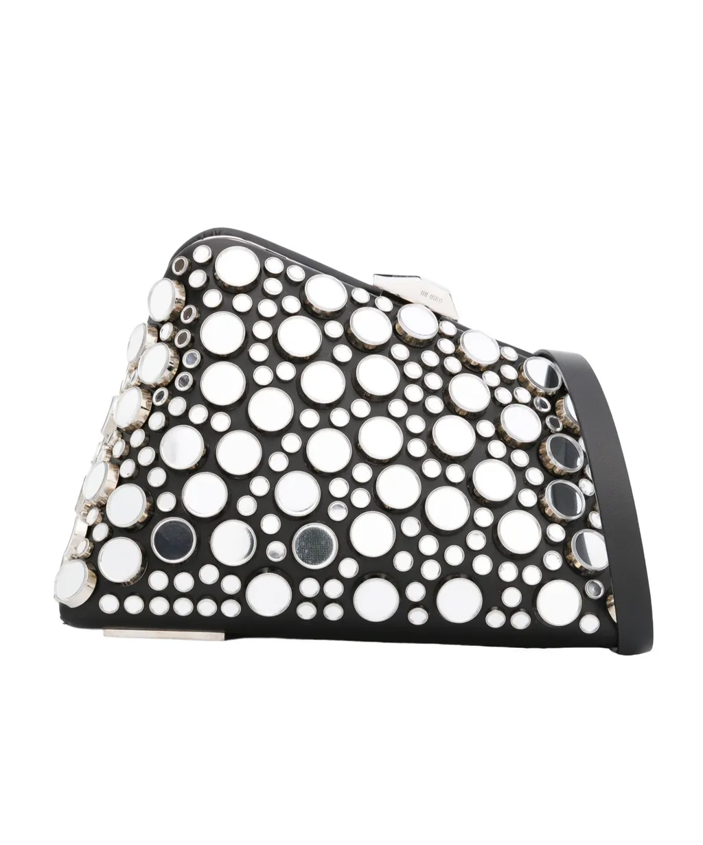 Midnight Stud-Embellished Clutch Bag