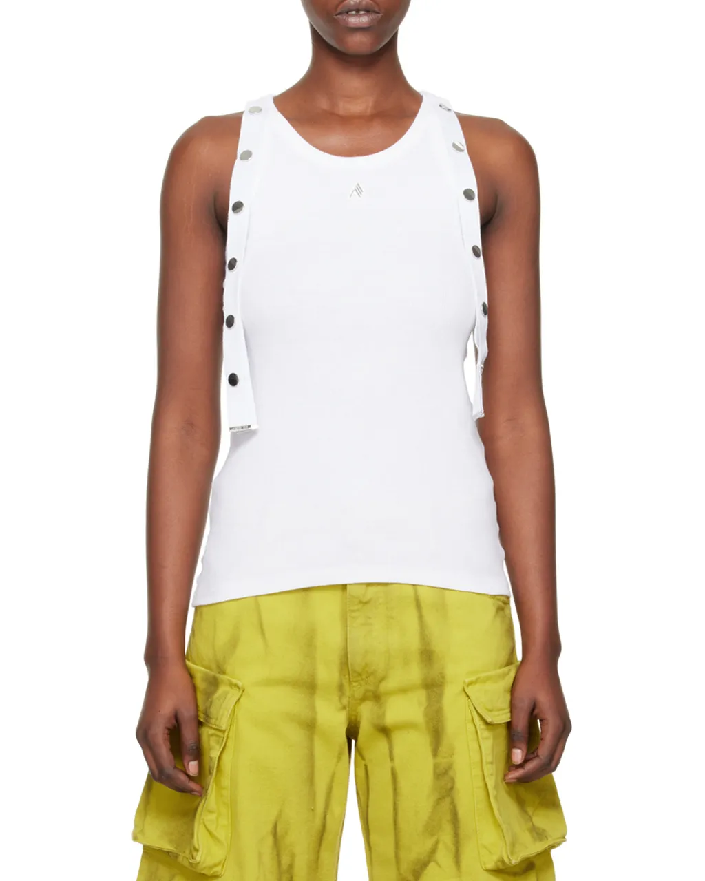 Cotton Tank Top With Stud Detail