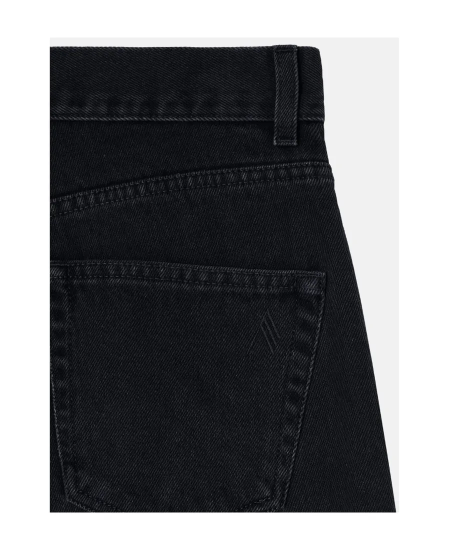 Snap Detailed Straight Leg Jeans
