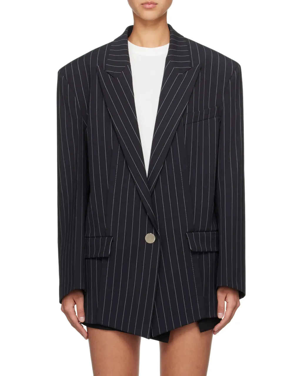 Glen Pinstriped Blazer