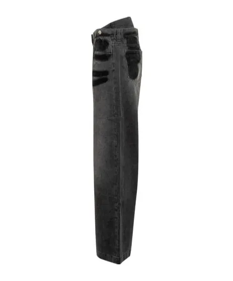 Logo Patch Wide-Leg Jeans