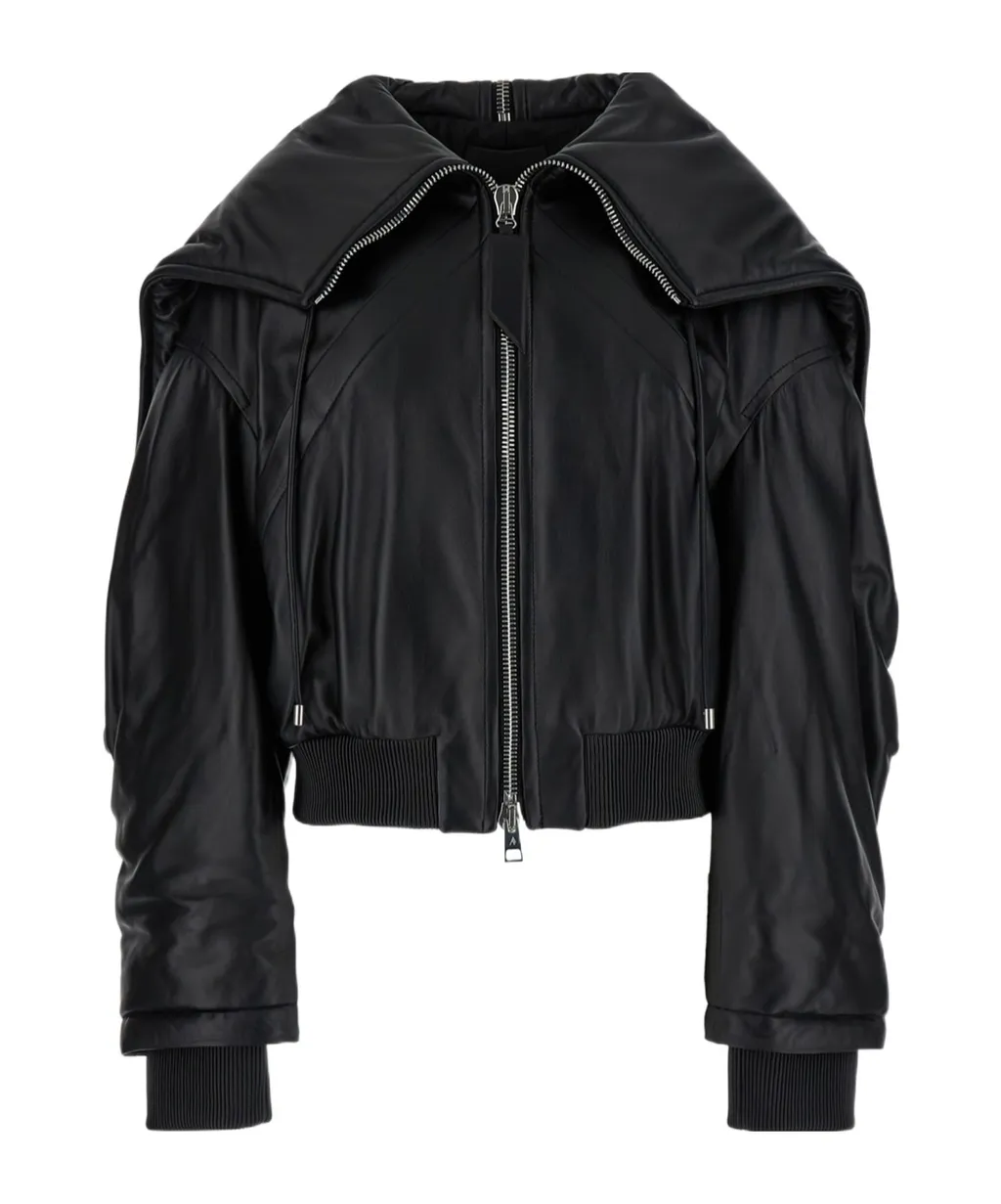 Zip-Up Hooded Bomber Jacket