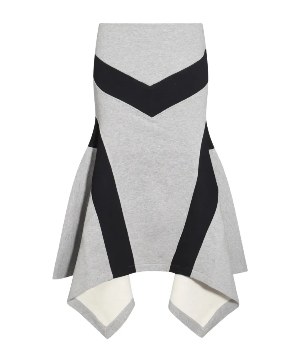 Asymmetric Hem Long Skirt