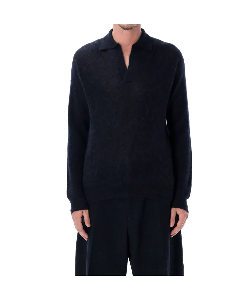 Sheer Knit Skipper Polo