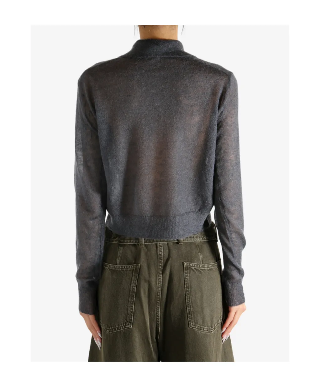 Sheer Button-Up Knitwear